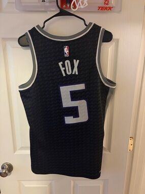 NBA Black and Gray De'Aaron Fox #5 Back Jersey